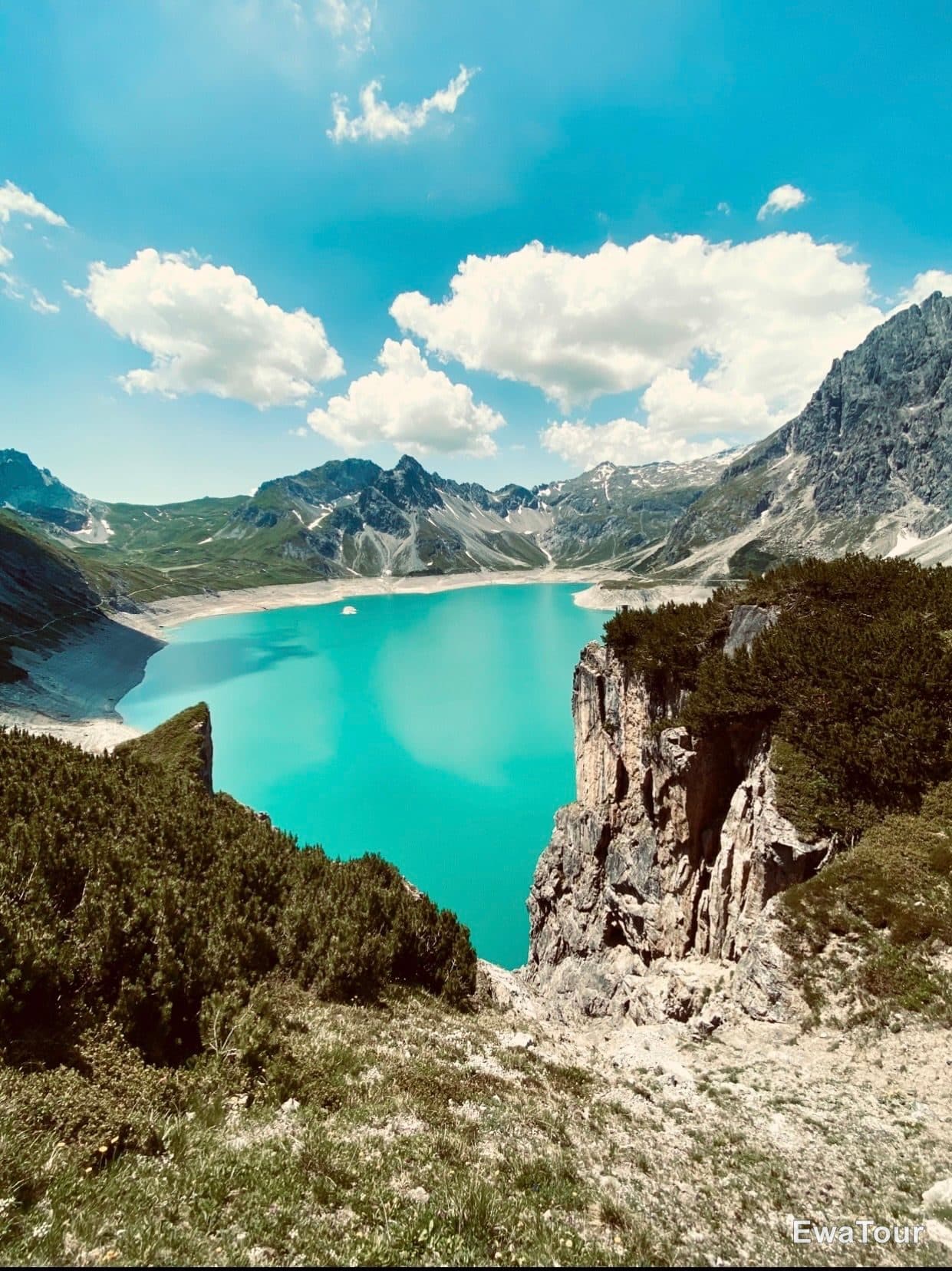Lünersee: a mountain lake at 2000 meters